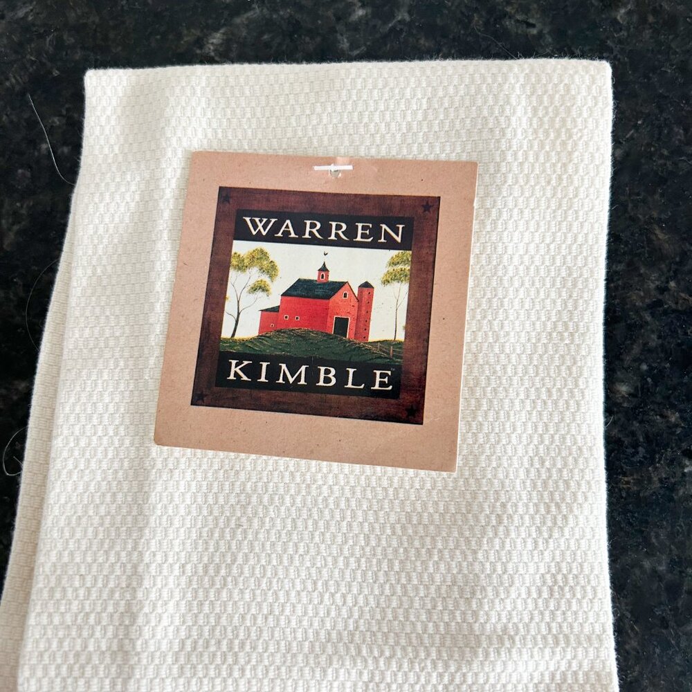 Patriotic Linen Kitchen or Bath Towel, Flag Towel, New with Tags Americana Decor - Picture 3 of 5